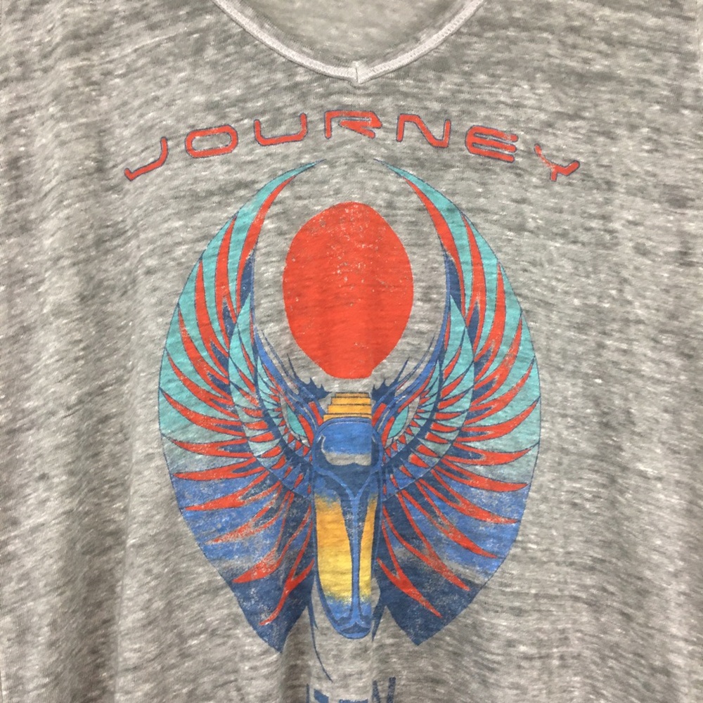 Lucky Brand Journey Burnout Cold Shoulder Tee M - Picture 7 of 8